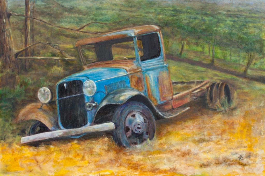 1933 Ford 24x36 Oil on Deep Canvas by CJ Campbell